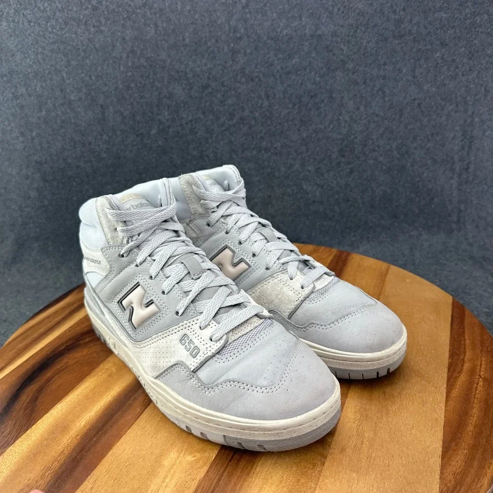 New Balance 650 R Mid Sneakers Light Aluminum Rain Cloud BB650RGG Men's Size 7.5